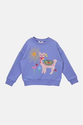 Pretty Llama Kids Sweater HighCollarDesign Tech Use