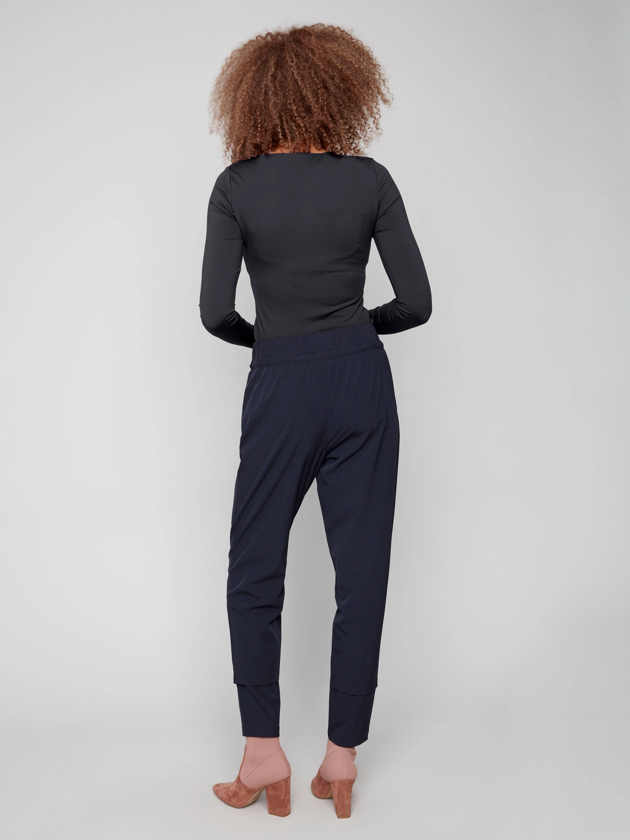 Techno Pants - Navy Tapered leg Eco Friendly Fabric