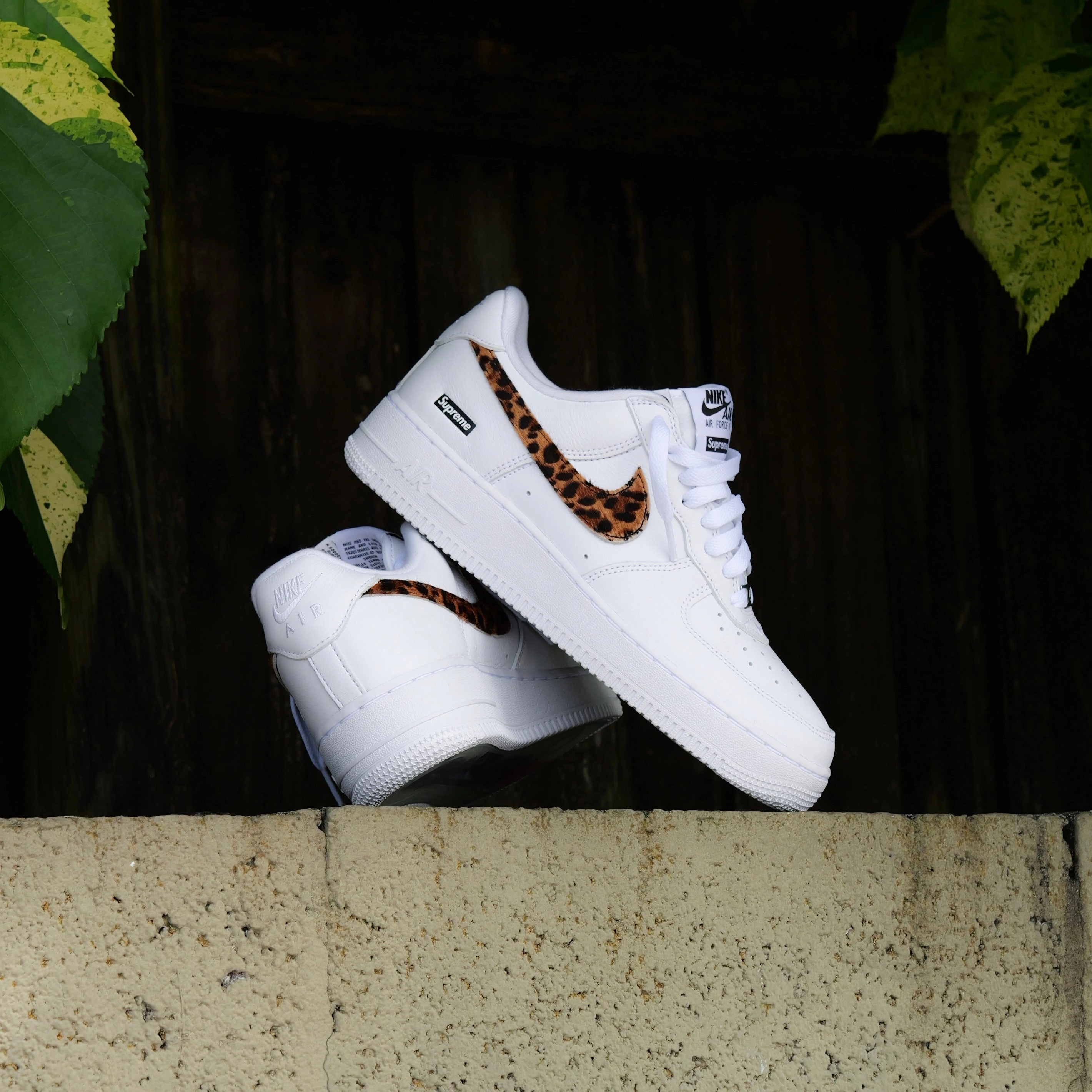 Nike x Supreme Air Force 1 Low SP (White/Cheetah) Anti Odor Coating
