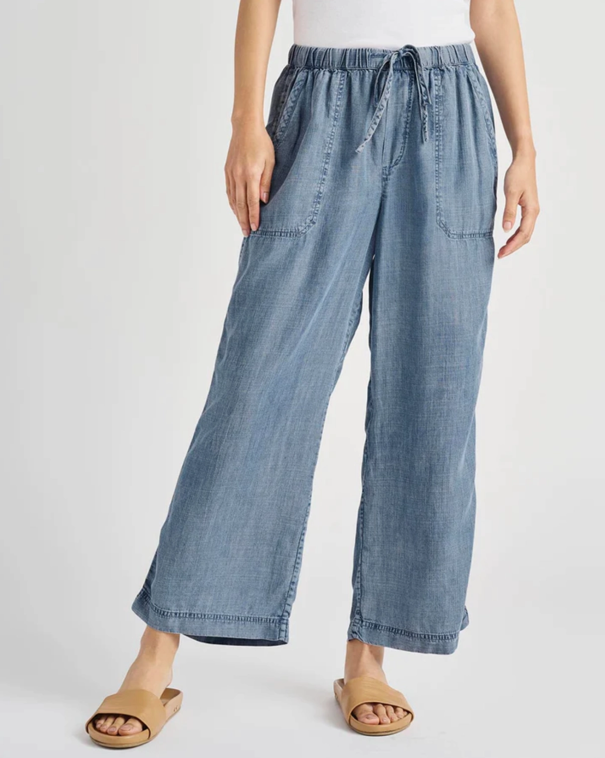 ANGIE INDIGO PANT Casual Wear wrinkle free
