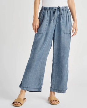 ANGIE INDIGO PANT Casual Wear wrinkle free