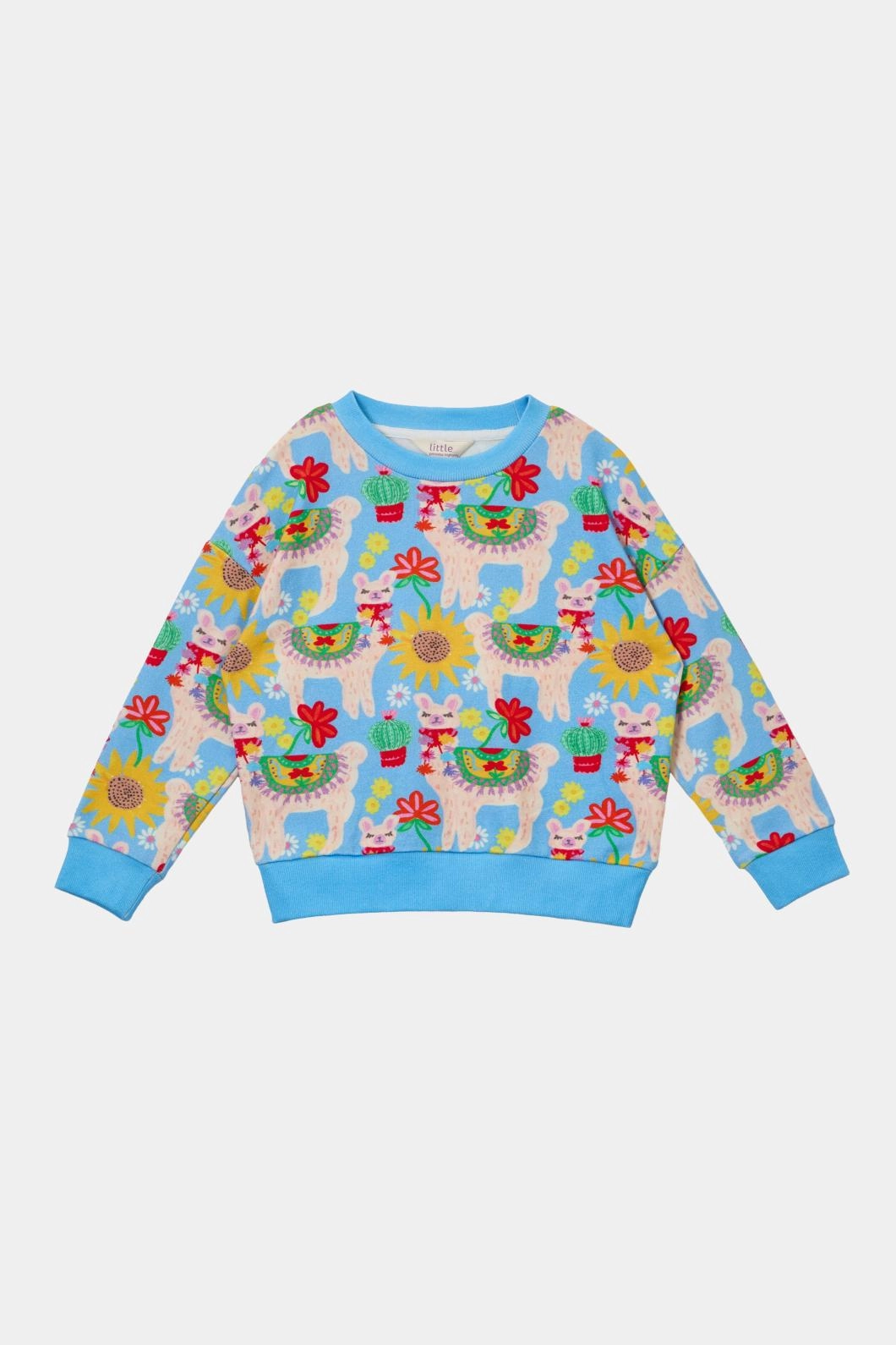 Llama Kids Sweater Minimalist Pocket Layout