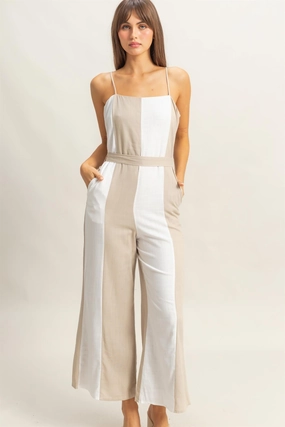 Durable Reinforcements VERTICAL STRIPE JUMPSUIT