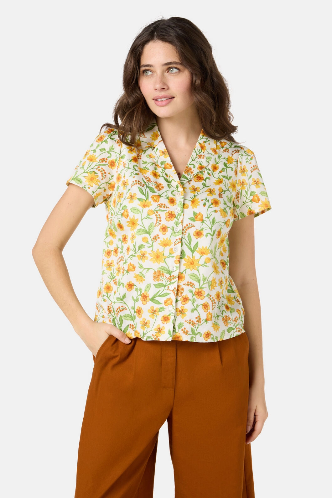 Alyssa Floral Blouse QuickReleaseFastenings Stain Resistant Treatment