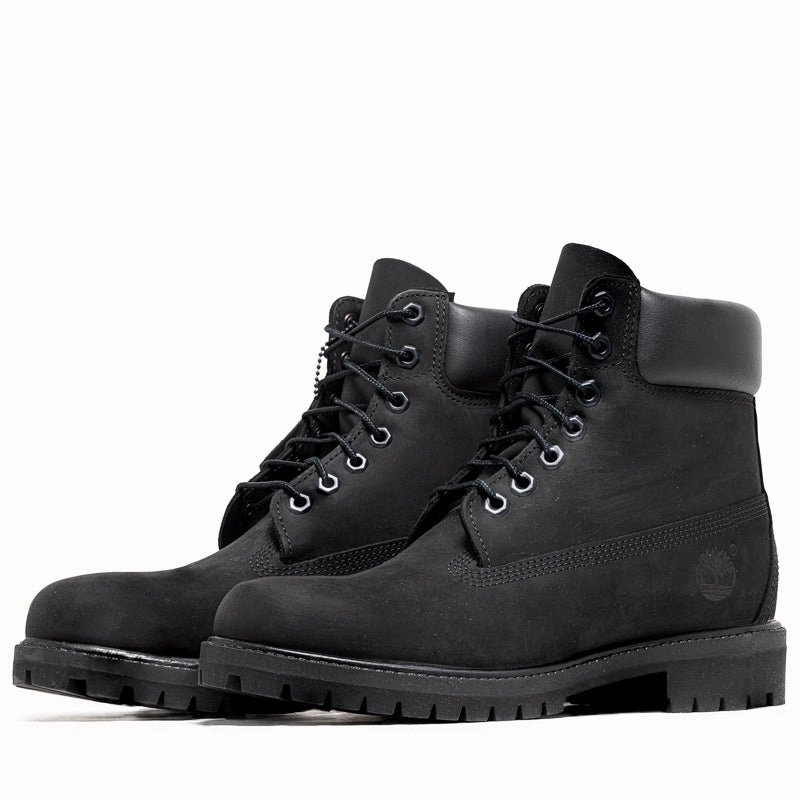 Timberland Premium 6" Lace Up Waterproof Boot - Black Comfort Toe Box
