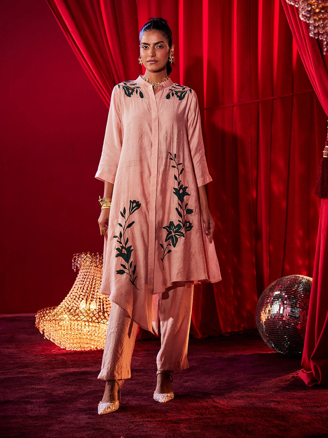 Petalina Embroidered Co-ord Set Effortless weekend dress Pleat Breeze