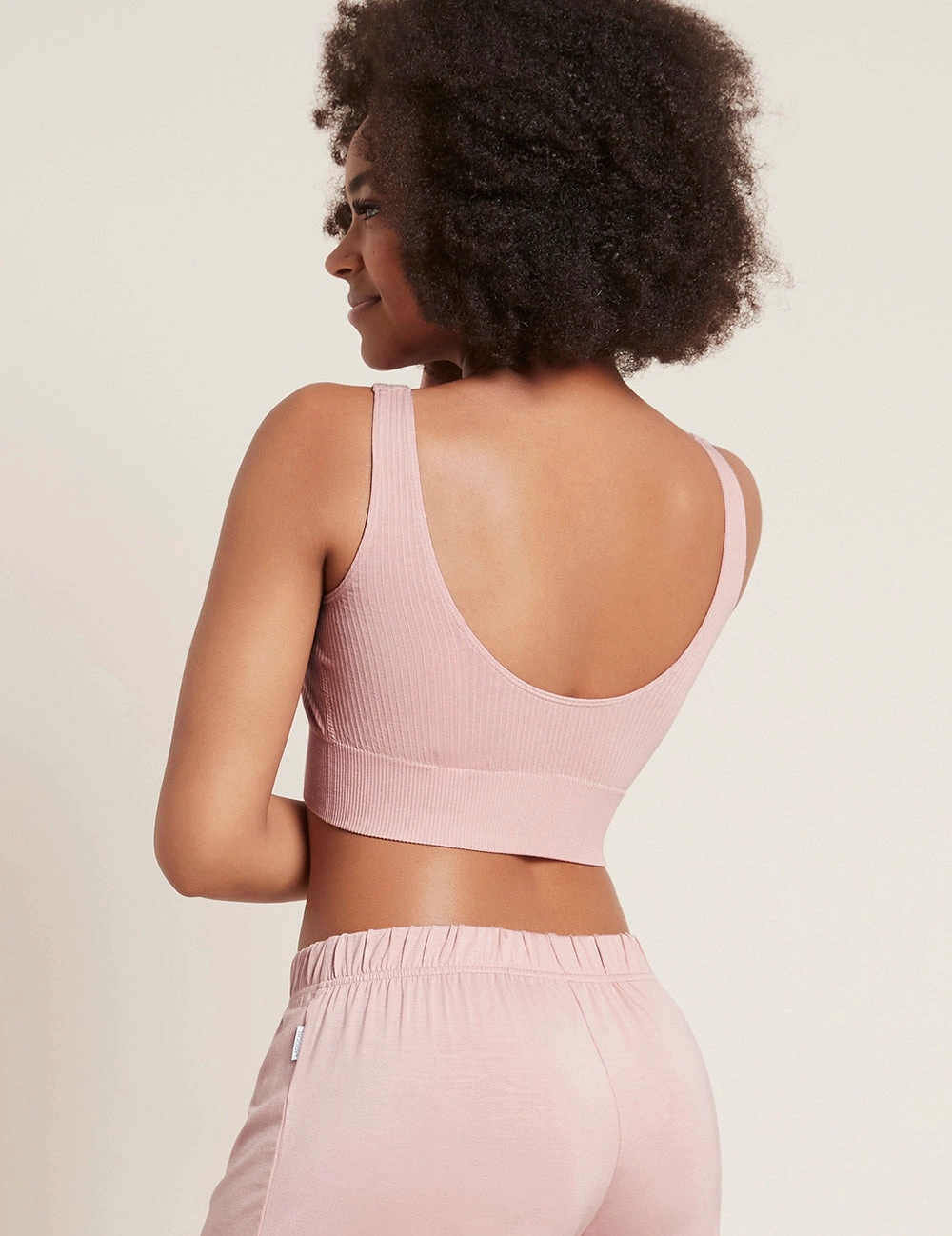 Ribbed Seamfree Crop - Dusty Pink Flexible Material