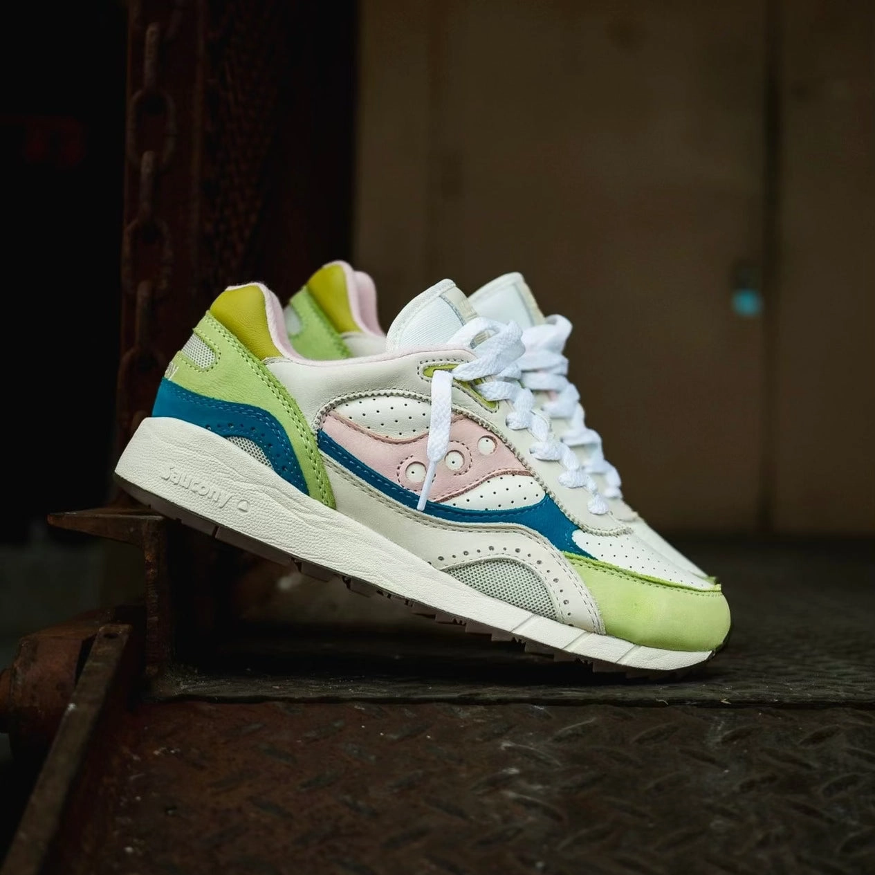 Mens Saucony Shadow 6000 (GREEN/MULTI) Runner's Choice Fresh Touch