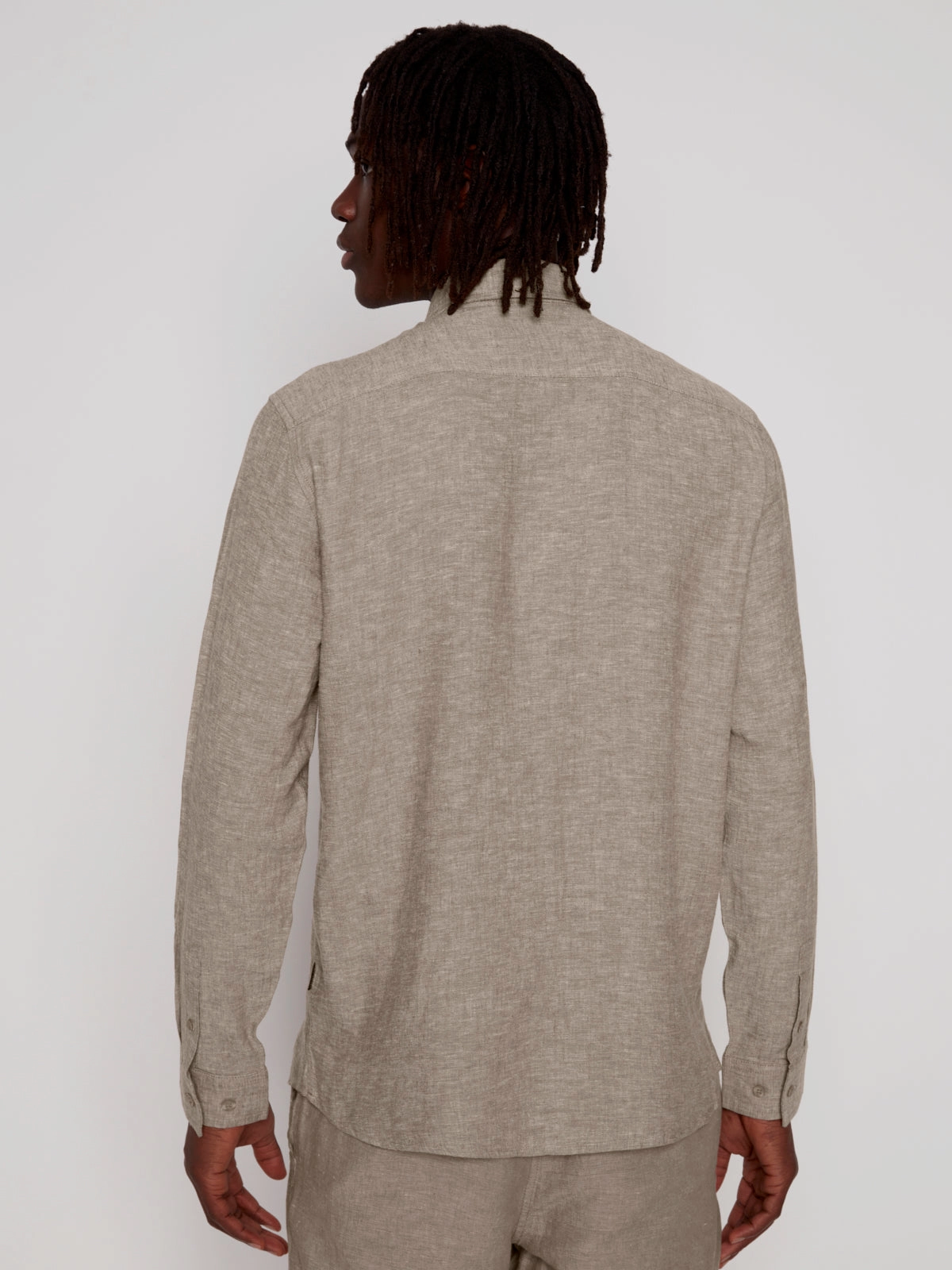 LINEN BLEND LONG SLEEVE SHIRT Noble Core