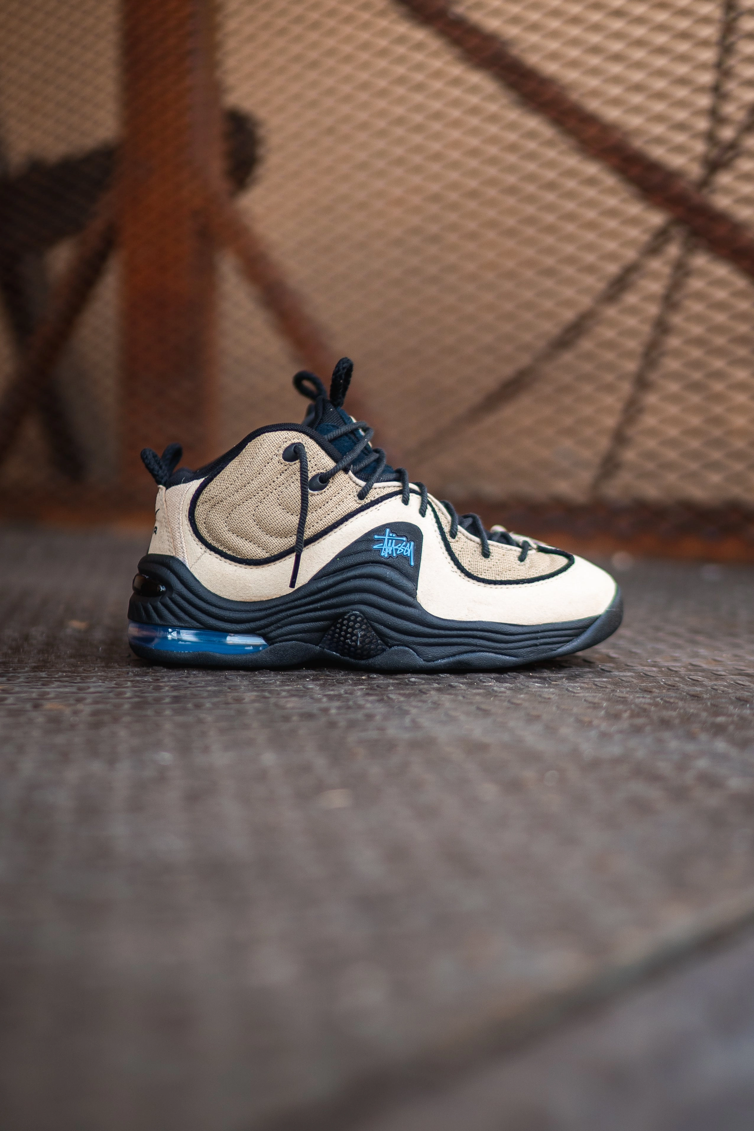 Nike x Stussy Air Penny 2 (Limestone) Dynamic Traction Outsoles Neutral Colors