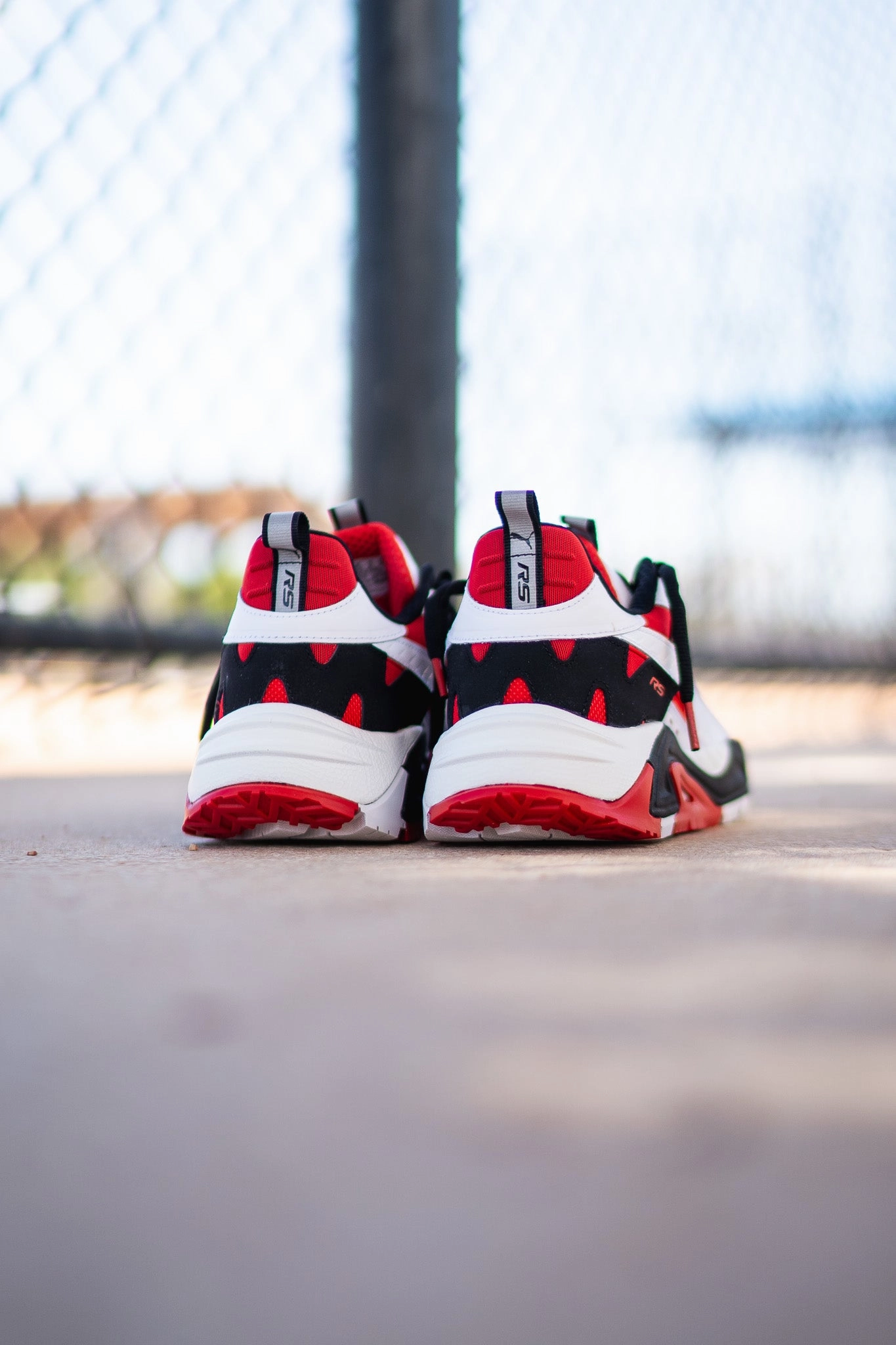 Vapor Wick Fabric No Hassle Mens Puma RS-Trck SUPER (Risk Red)