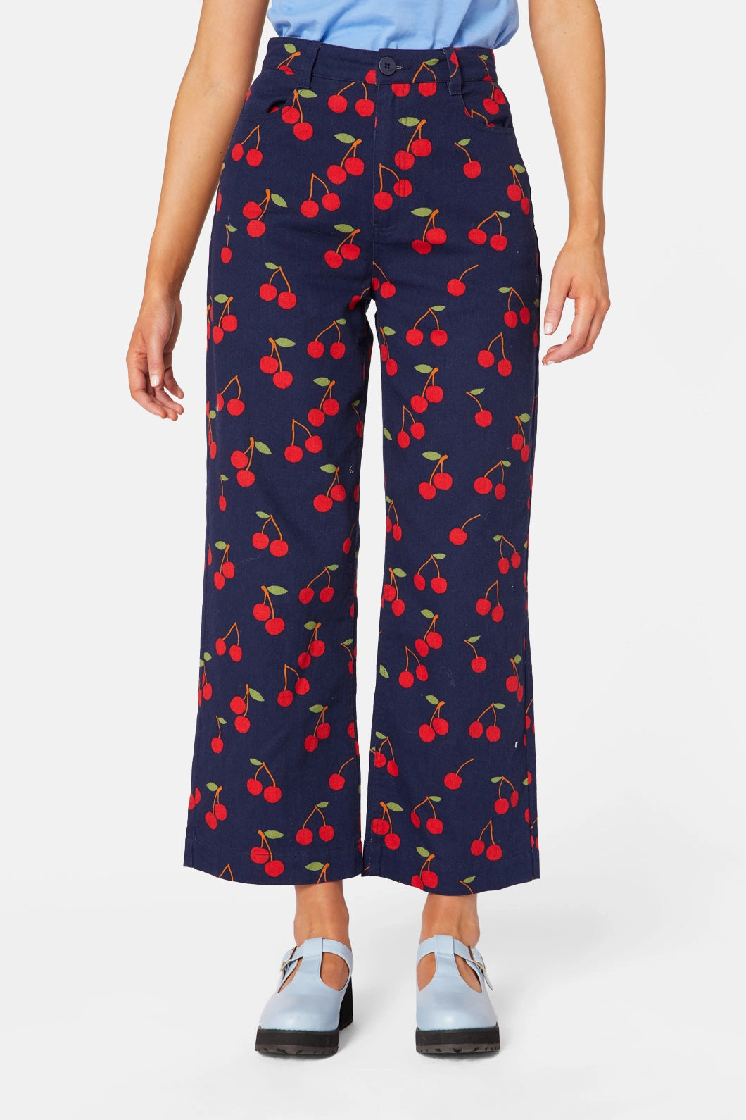 Office Friendly Heavy Duty Zipper Mechanism Sweet Cherry Jean