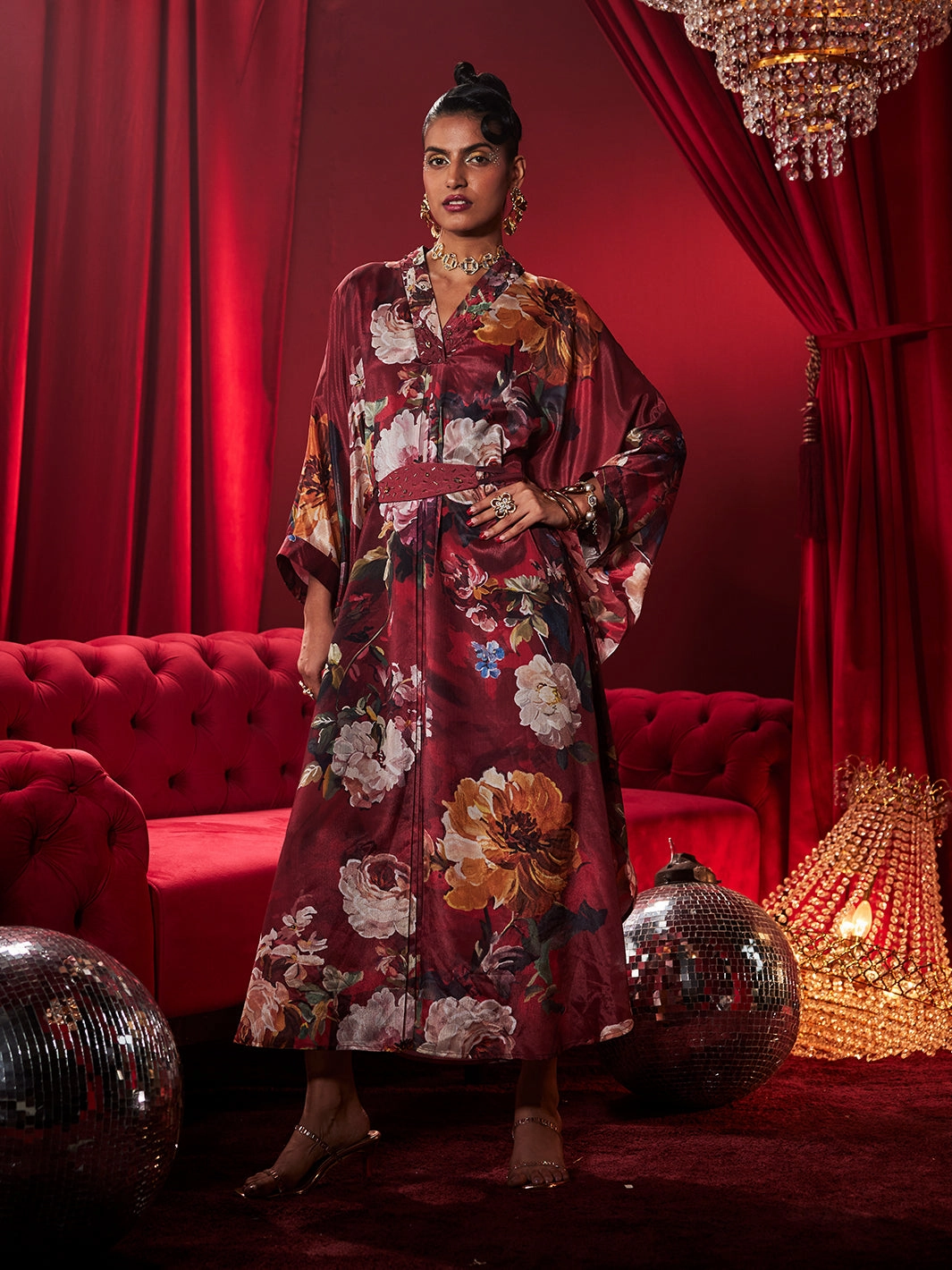 Lawn Soft Divine Dahlia Kaftan