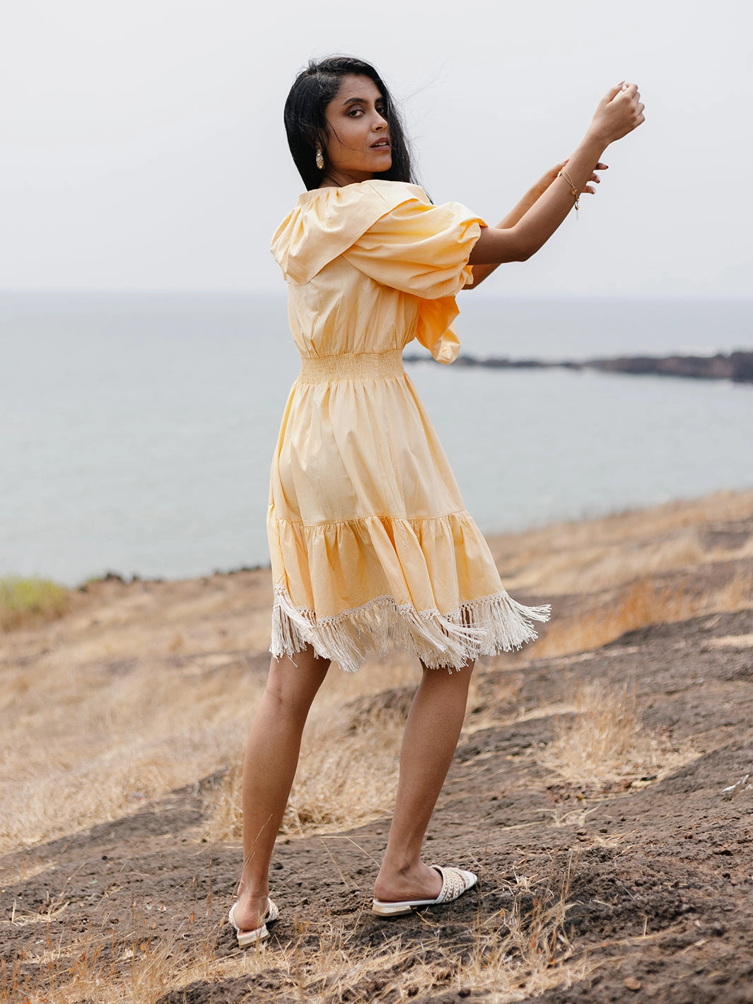 Cuba Cotton Dress Pleated-Texture