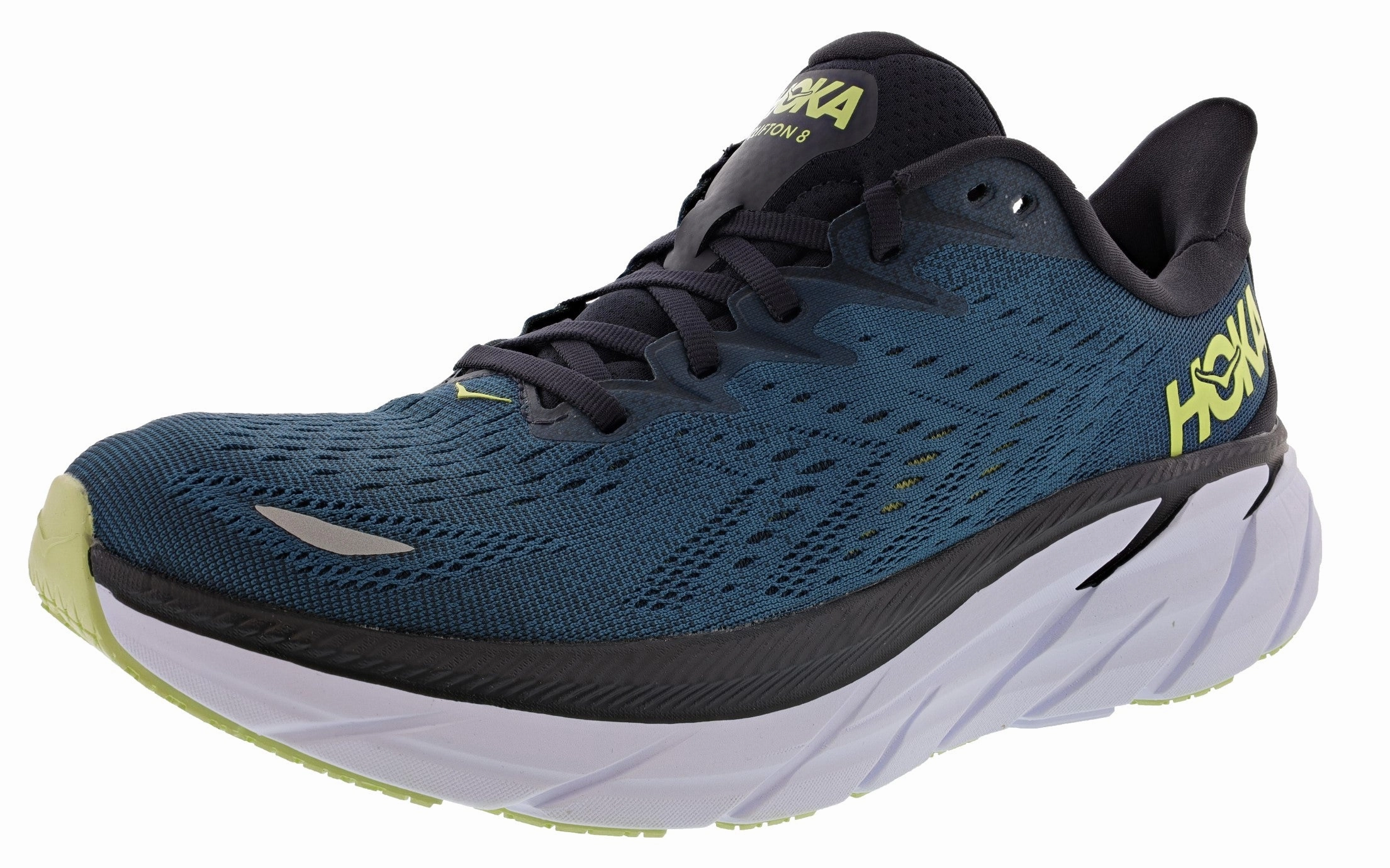 Hoka Men's Ultra Marathon Running Shoes Clifton 8 beginner shoes running in a desert area
