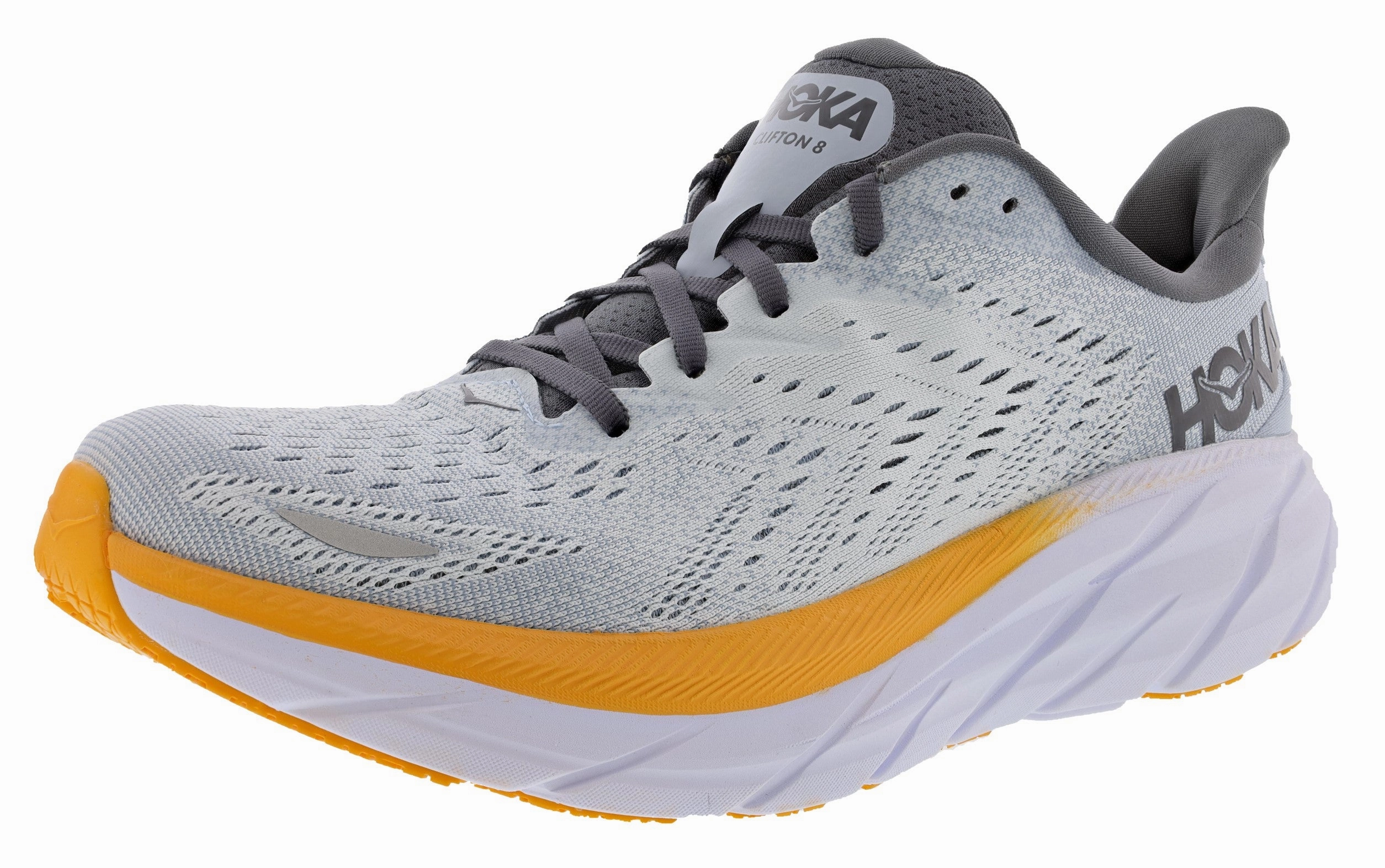Non Slip Tread Pattern sunny - day running shoes Hoka Men's Ultra Marathon Running Shoes Clifton 8