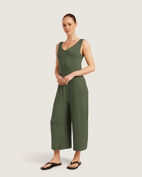 Long Jumpsuit - Moss yoga mode