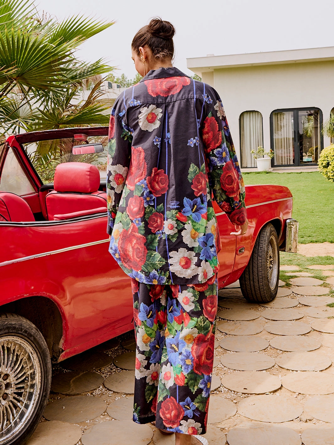 Satin Grace Colmar Cross Stitch Cotton Pants