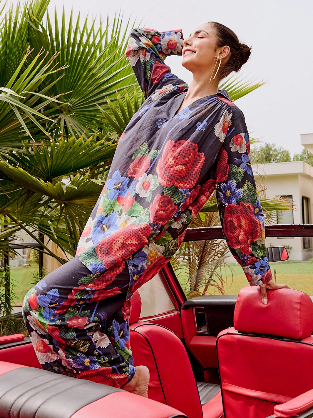 Colmar Cross Stitch Cotton Pants Classic Look