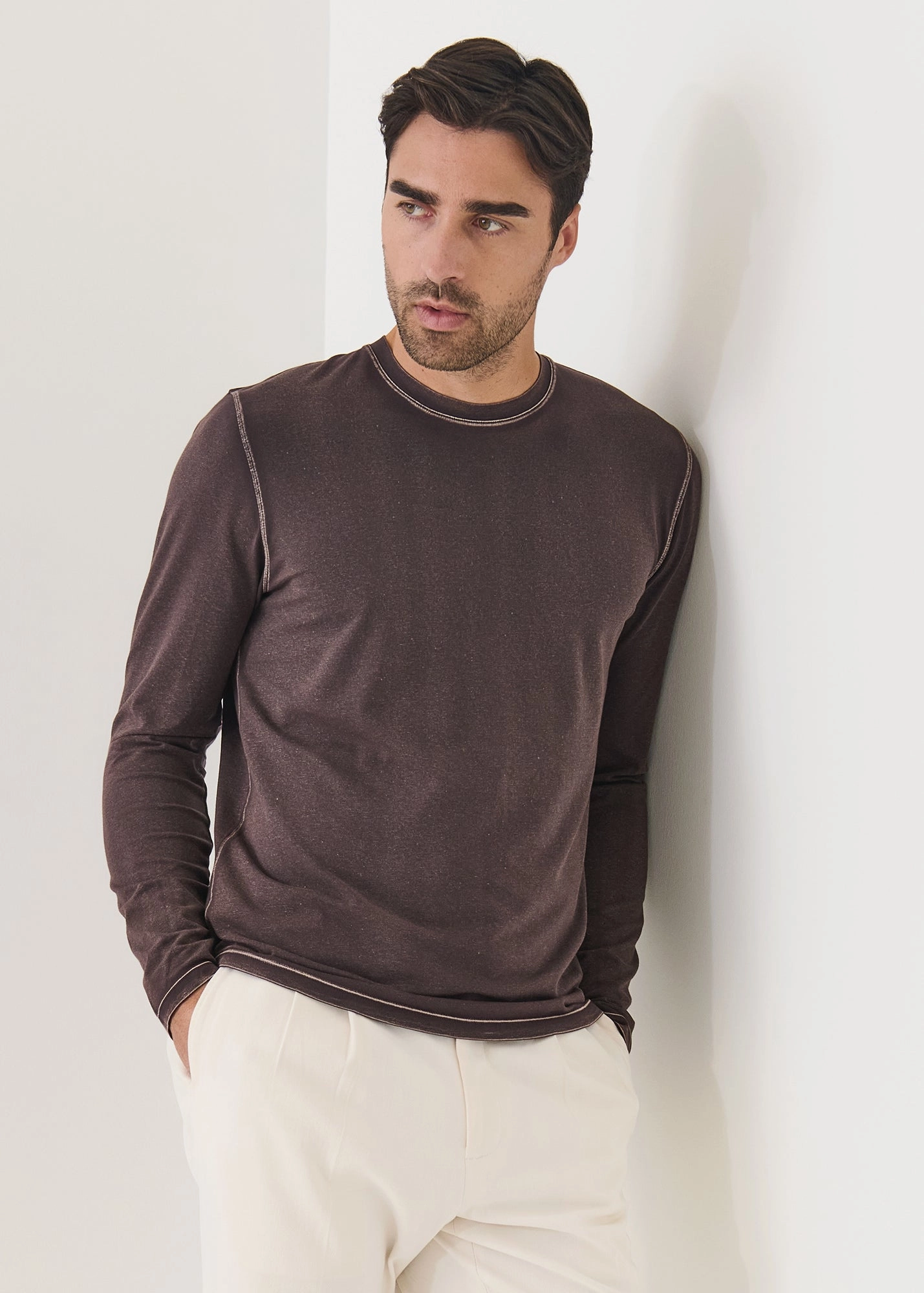 Halo Glow AbrasionResistant Fabric LONG SLEEVE PIMA VINTAGE CREW TEE