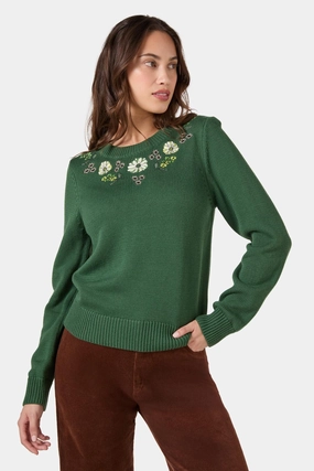 Casual Comfort Layer Viva Floral Embroidered Jumper