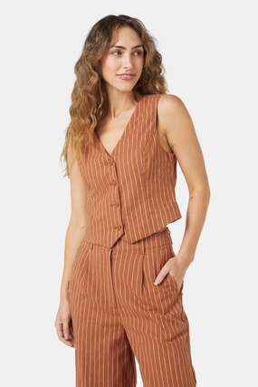 Double Buttons Walter Stripe Vest