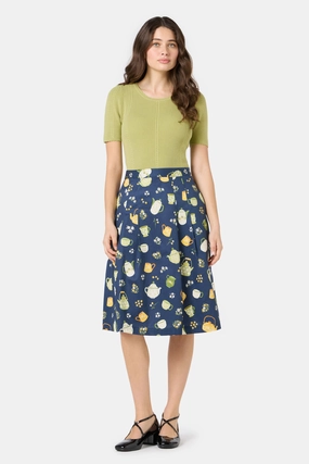 Tea Time Pleat Skirt Light Mood