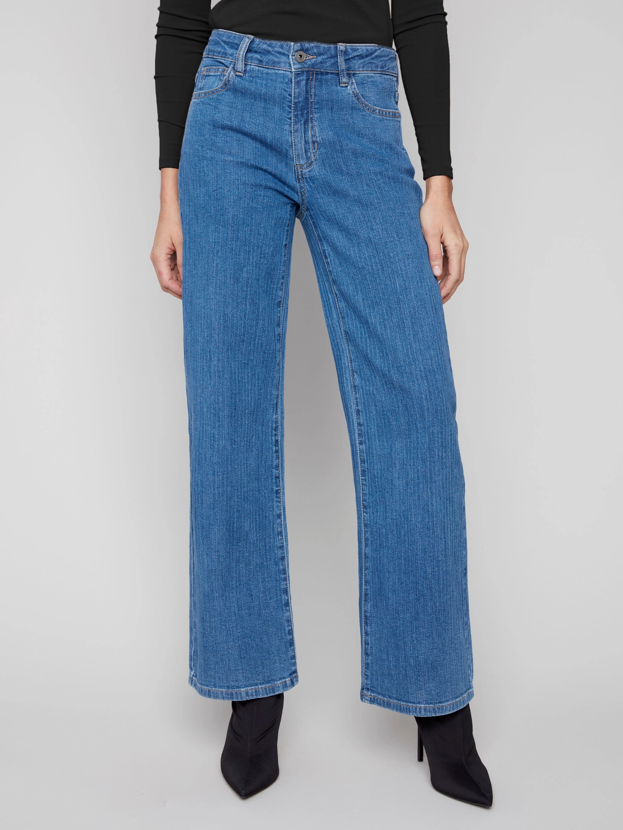 Wide Leg Corduroy Jeans - Stripes Classic Wear Street Fashion