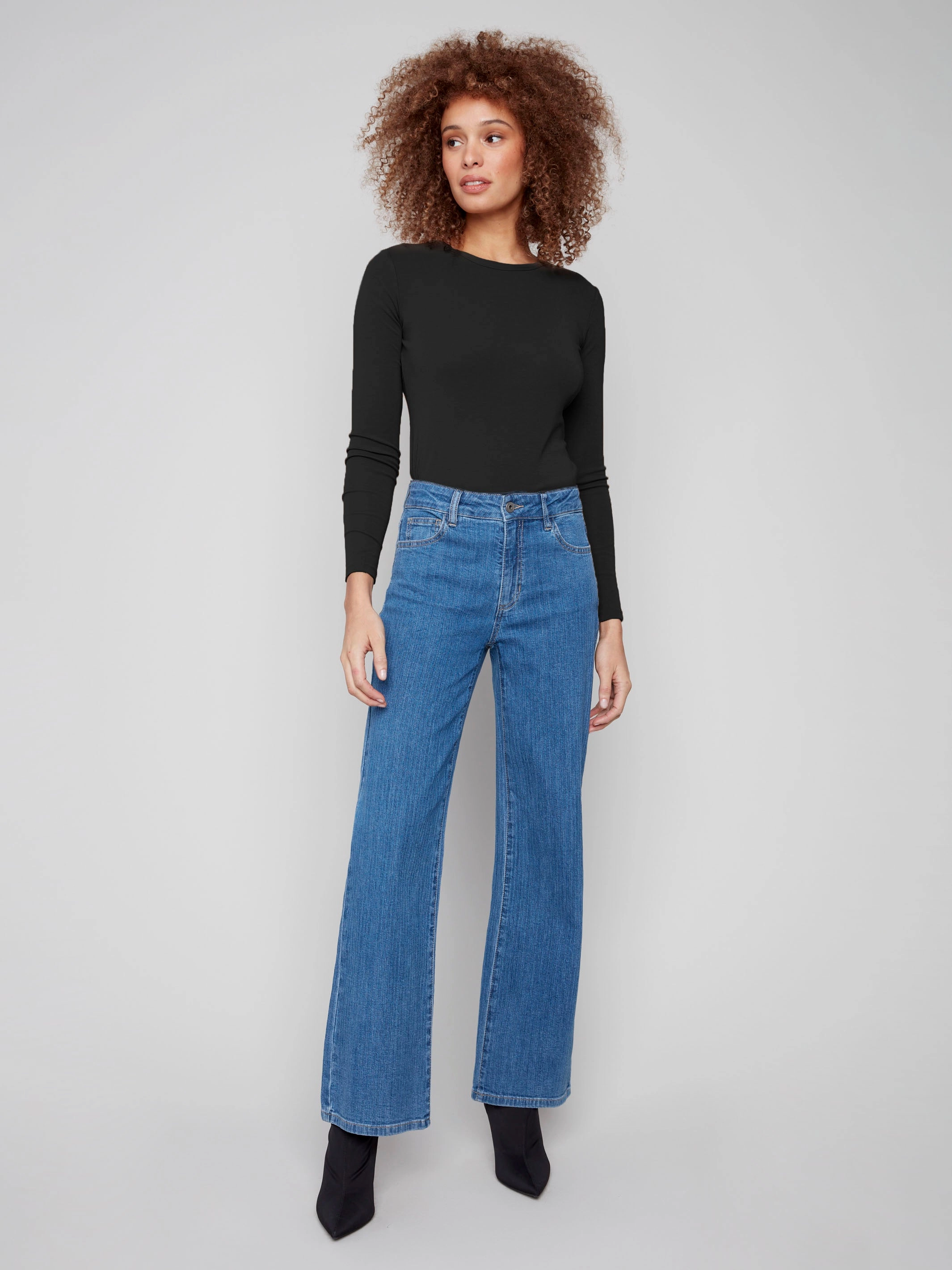 Soft Date Night Street Fashion Active Comfort Wide Leg Corduroy Jeans - Stripes