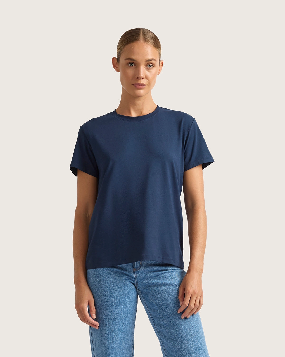 Legend Glow Women's Classic Crew Neck T-Shirt - Navy