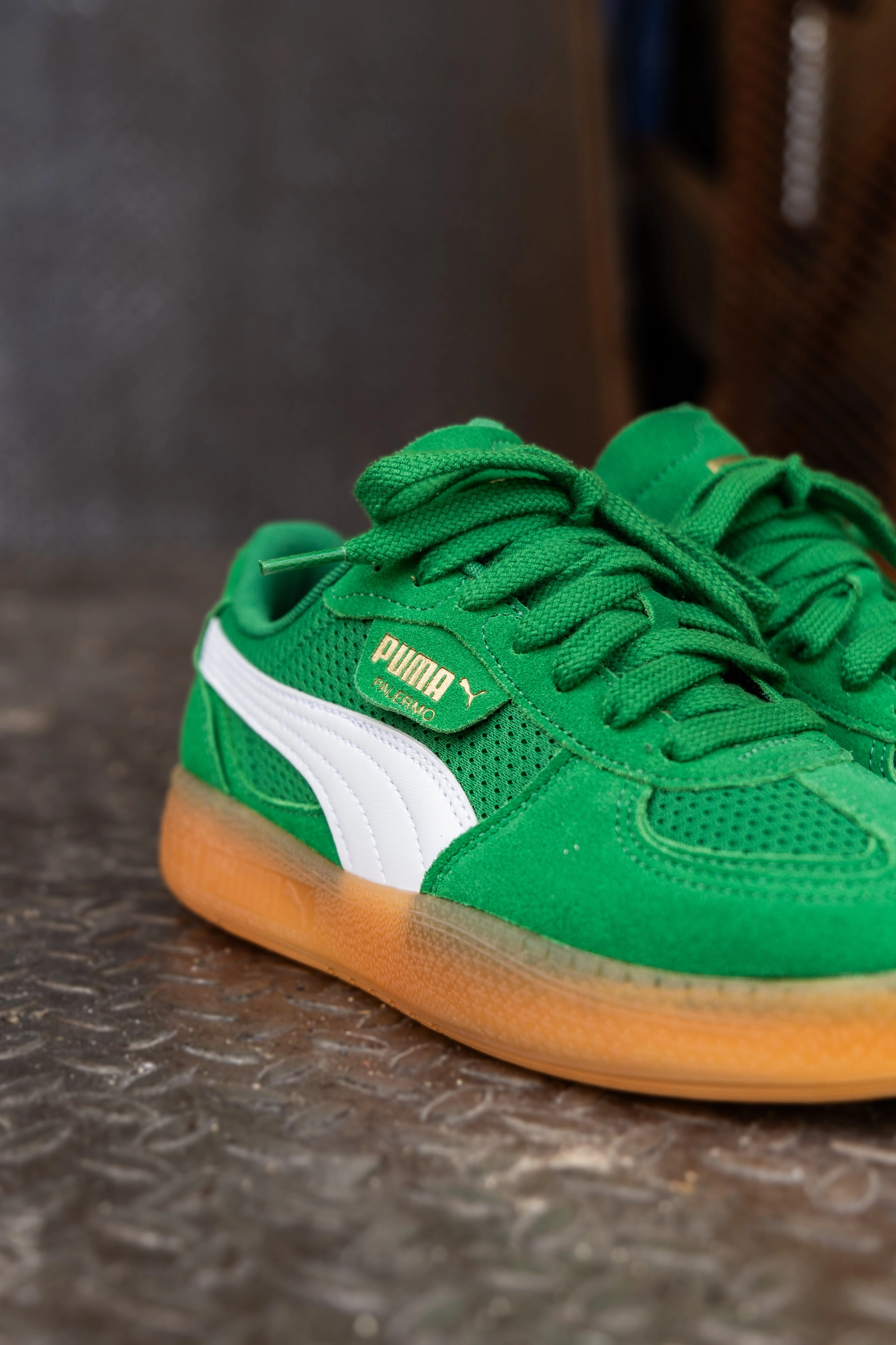 Women's Puma Palermo Moda Vintage (Archive Green/Gum) Reinforced toe cap