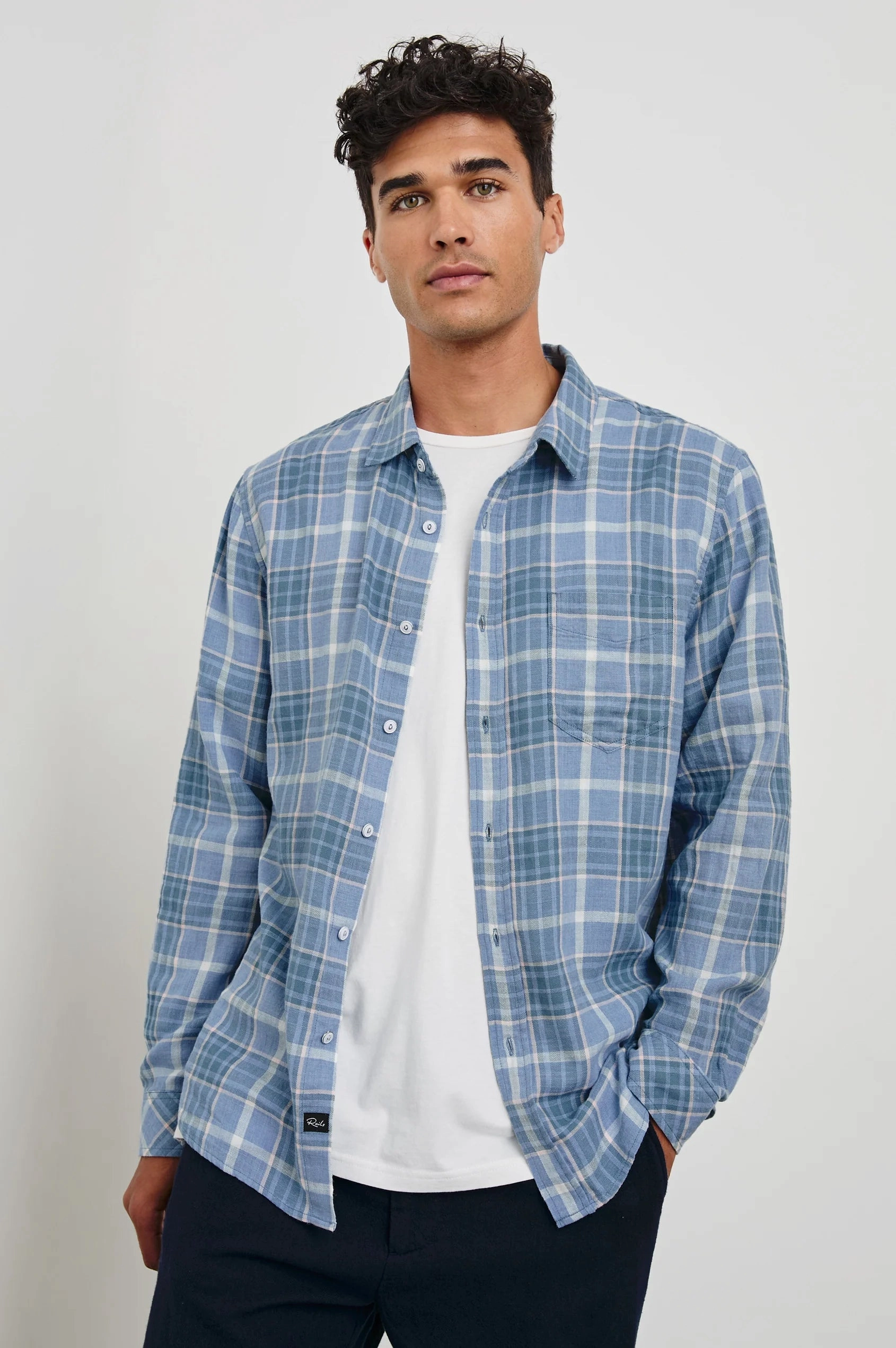 UV Protection WYATT EBI MELANGE PLAID LONG SLEEVE SHIRT