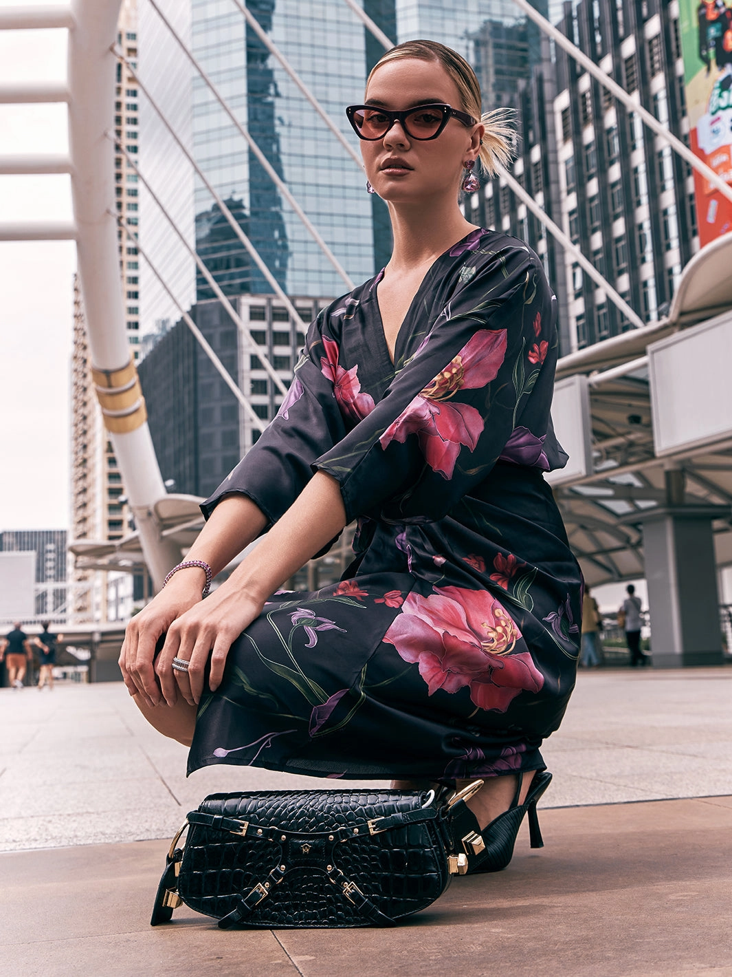 Flared shape Comfortable Silhouette XOXO Pleated dress