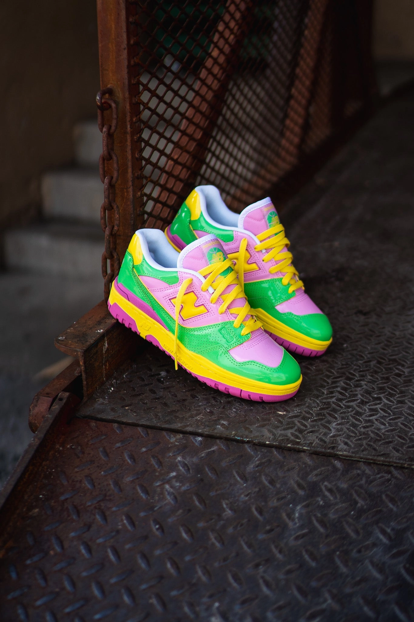 Mens New Balance 550 (Neon Multi) - BB550YKA Comfort Strap
