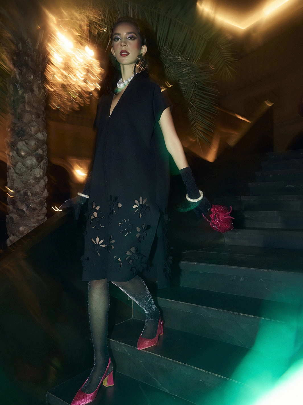 Skyfall Cutwork Jacket Dress Short Sleeve